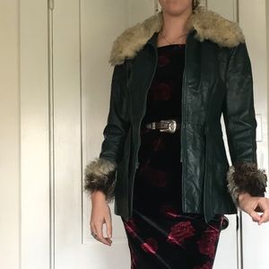 Vintage Green Leather Jacket